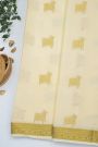 Mysore Crepe Cream Saree