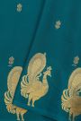 Mysore Crepe Teal Blue Saree