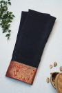 Mysore Crepe Black Saree