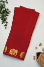 Mysore Crepe Maroon Saree