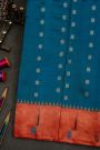 Gadwal Silk Peacock Blue Saree