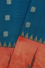 Gadwal Silk Peacock Blue Saree