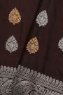 Gadwal Silk Dark Brown Saree
