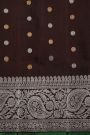 Gadwal Silk Dark Brown Saree