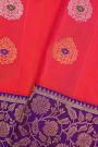 Gadwal Silk Peach Saree
