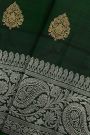 Gadwal Silk Bottle Green Saree