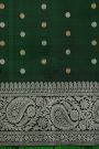 Gadwal Silk Bottle Green Saree