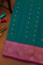 Gadwal Silk Peacock Blue Saree