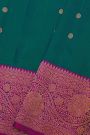 Gadwal Silk Peacock Blue Saree