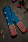 Gadwal Silk Peacock Blue Saree