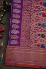 Gadwal Silk Peacock Blue Saree