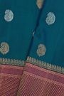 Gadwal Silk Peacock Blue Saree