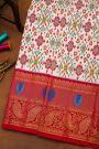 Gadwal Silk White Saree