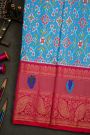 Gadwal Silk Sky Blue Saree