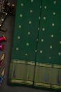 Gadwal Silk Bottle Green Saree