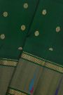 Gadwal Silk Bottle Green Saree