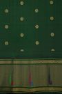 Gadwal Silk Bottle Green Saree