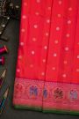 Gadwal Silk Peach Saree
