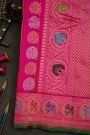 Gadwal Silk Peach Saree