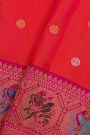 Gadwal Silk Peach Saree