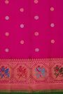 Gadwal Silk Peach Saree