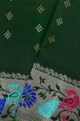 Gadwal Silk Bottle Green Saree