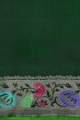 Gadwal Silk Bottle Green Saree