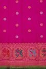 Gadwal Silk Peach Saree