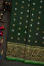Gadwal Silk Bottle Green Saree