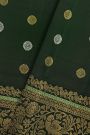 Gadwal Silk Bottle Green Saree