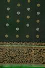 Gadwal Silk Bottle Green Saree