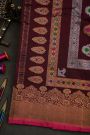 Gadwal Silk Wine Saree