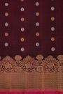 Gadwal Silk Wine Saree