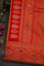 Gadwal Silk Red Saree
