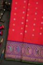 Gadwal Silk Red Saree