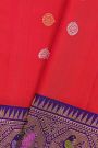 Gadwal Silk Red Saree