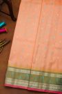 Gadwal Silk Peach Saree