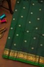 Gadwal Silk Bottle Green Saree