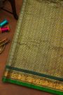Gadwal Silk Bottle Green Saree