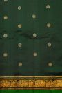 Gadwal Silk Bottle Green Saree
