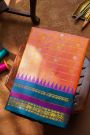 Gadwal Silk Peach Saree