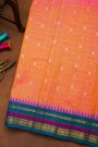 Gadwal Silk Peach Saree