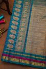 Gadwal Silk Peach Saree
