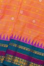 Gadwal Silk Peach Saree