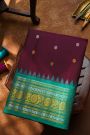 Gadwal Silk Dark Brown Saree