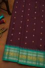 Gadwal Silk Dark Brown Saree
