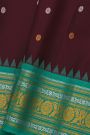 Gadwal Silk Dark Brown Saree