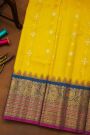 Gadwal Silk Mustard Yellow Saree