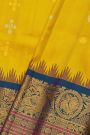 Gadwal Silk Mustard Yellow Saree