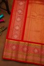 Gadwal Silk Peach Saree